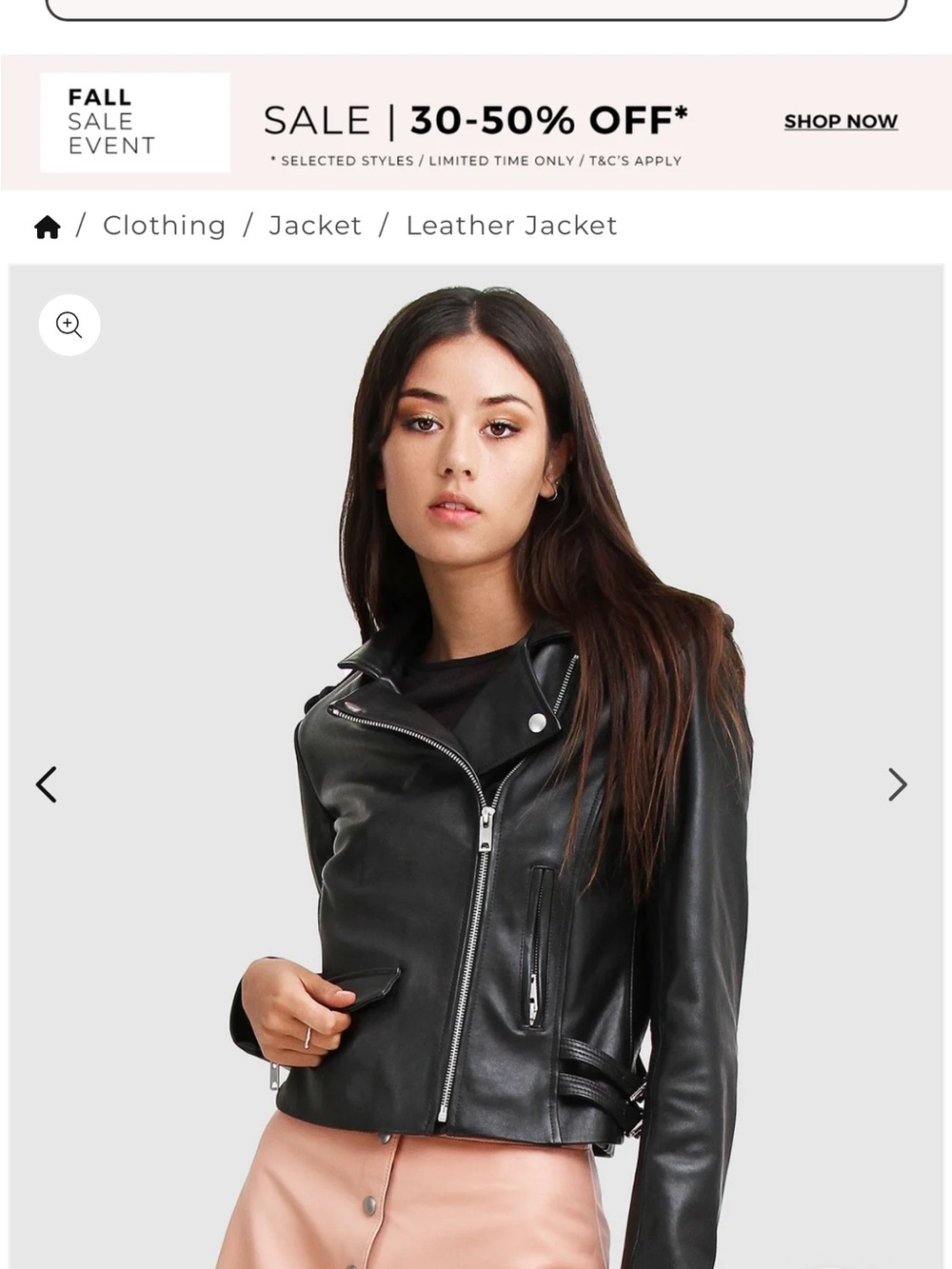 Belle and bloom “just friends” black leather jacket brand new